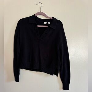 GAP Black Knit collared Sweater S